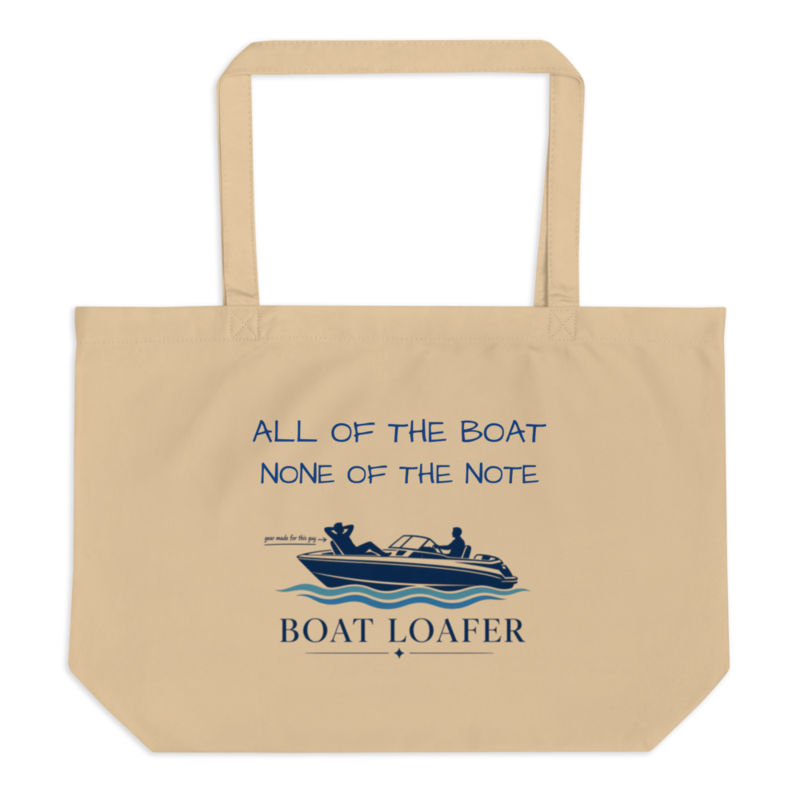 Large Organic Tote with the Boat Loafer creed
